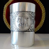 Чаша,халба от калай в чест на Миньорите. , снимка 4 - Антикварни и старинни предмети - 39967991