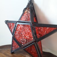 Коледни стъклени витражни фенери звезда, снимка 9 - Декорация за дома - 34150274