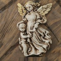 Майка Закрилница Ангел с дете момче силиконов молд форма фондан шоколад гипс, снимка 1 - Форми - 40135664