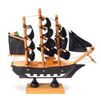 Кораб Ahelos, Пиратски, Дървен, 13х14 см., снимка 2 - Морски сувенири - 41668251