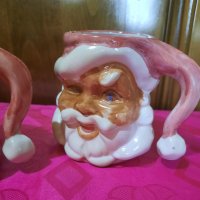Красиви чаши с лика на Дядо Коледа-розово+бяло-200мл. Внос от Германия. , снимка 6 - Чаши - 35767379