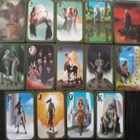 80 таро карти с кант и малка книжка: Fantastic Myths and Legends Tarot, снимка 8 - Карти за игра - 34436817