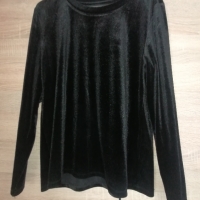 Only плюшена черна блуза, снимка 3 - Блузи с дълъг ръкав и пуловери - 36055816