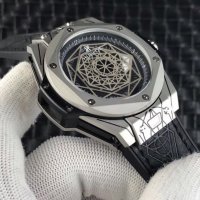 Мъжки часовник Hublot Big Bang Sang Bleu Silver с автоматичен механизъм, снимка 4 - Мъжки - 39334378
