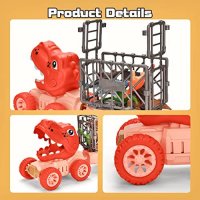 Нов Игрален комплект Играчки Дино камион 12 фигурки на динозаври за деца, снимка 4 - Образователни игри - 40129301
