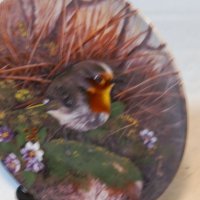 Декоративна порцеланова чиния с птица, снимка 3 - Декорация за дома - 39290033