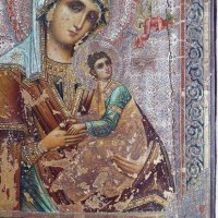19 Век! Руска Икона на Света Богородица Страстна, снимка 7 - Антикварни и старинни предмети - 39711222