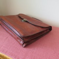 Vintage, Italy,кожена чанта за документи, бизнес чанта, снимка 5 - Чанти - 41204808