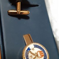 U.S NAVY Флотски ръкавели и игла - жълт метал, снимка 8 - Други - 39318329