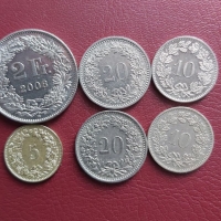 Лот монети Швейцария, снимка 1 - Нумизматика и бонистика - 32118466