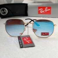 Ray-Ban Hexagonal RB3548 дамски мъжки слънчеви очила унисекс сини огледални, снимка 5 - Слънчеви и диоптрични очила - 41768859