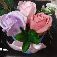 Букет от сапунени рози , снимка 3 - Подаръци за жени - 36836874