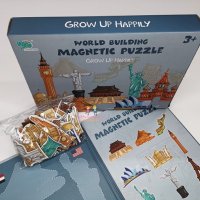 Магнитен пъзел на световни сгради , снимка 1 - Игри и пъзели - 39919181
