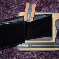 FOSSIL мъжки кожен портфейл - подаръчен комплект, снимка 1 - Портфейли, портмонета - 39727583