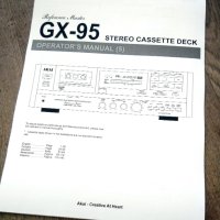 Akai GX-95 Operator's Manual - книжка НОВА! New Reissue!, снимка 1 - Декове - 41204280