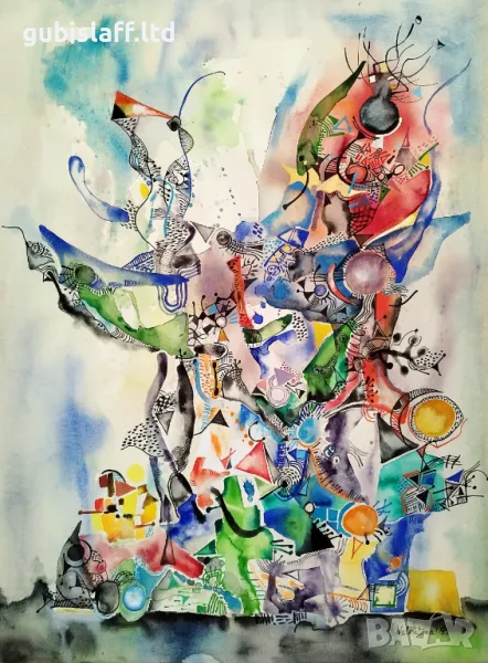 Картина, композиция, худ. Валентина Рихтер, 1995 г., снимка 1