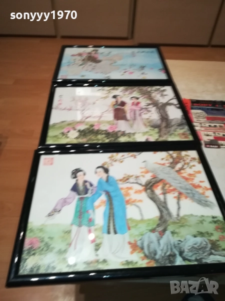 JAPAN X3-ЯПОНСКИ МОТИВИ-КАРТИНИ РАМКИ СТЪКЛО 0110251830, снимка 1