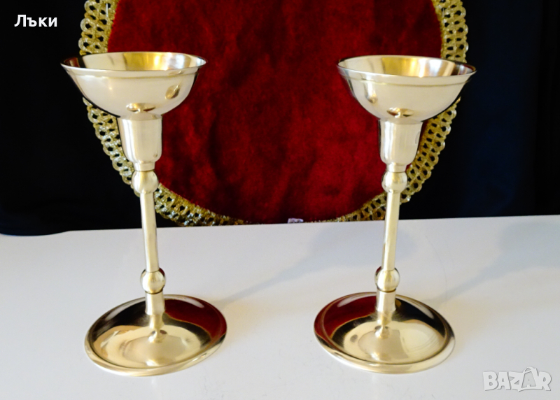 Бронзова чаша за Маргарита,свещник , снимка 1