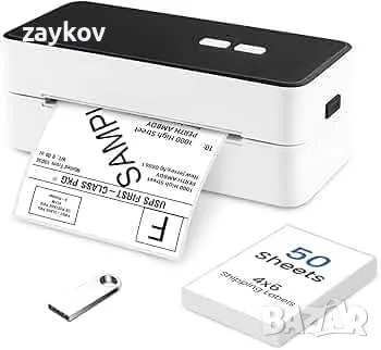 Термопринтер за етикети за доставка, високоскоростен USB термопринтер, снимка 1