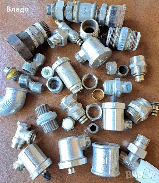Водопроводни части, адаптори, радиаторни кранове , обезвъдушители, снимка 1