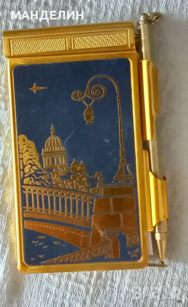 Винтидж бележник с метален гравиран калъф, снимка 1