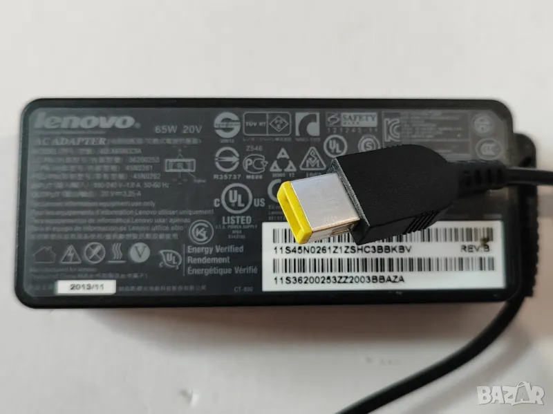 Оригинално зарядно LENOVO 20V / 3.25A / 65W, снимка 1