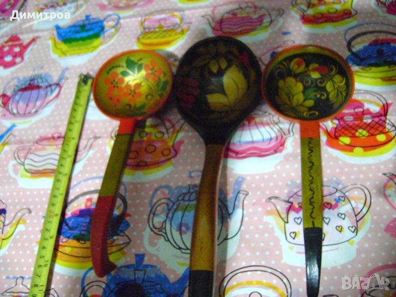 Лот дървени лъжици СССР, снимка 1