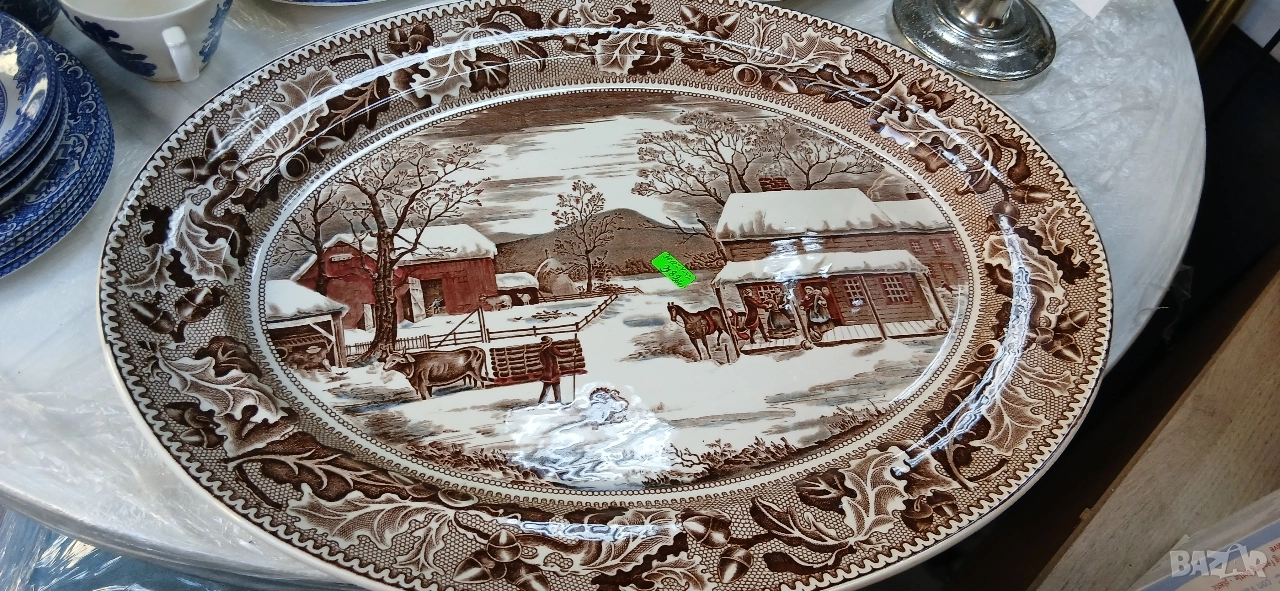 Порцеланови плата 60/42см за агне,пуйка,прасенце, снимка 1