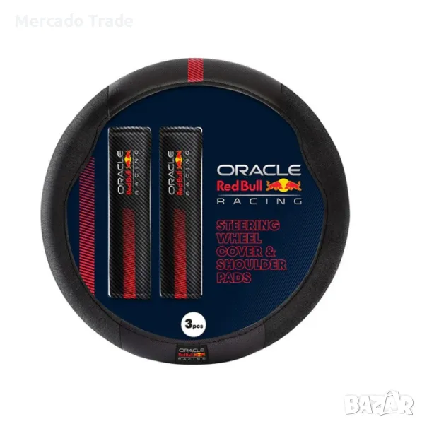 К-т калъф за волан с протектори за колан, Red Bull Racing, снимка 1