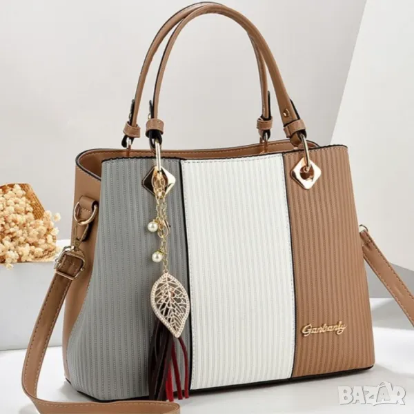 Дамска чанта Tripple Brown, снимка 1