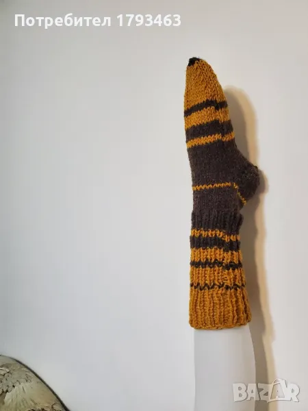 Ръчно плетени дамски чорапи от вълна, размер 39, снимка 1