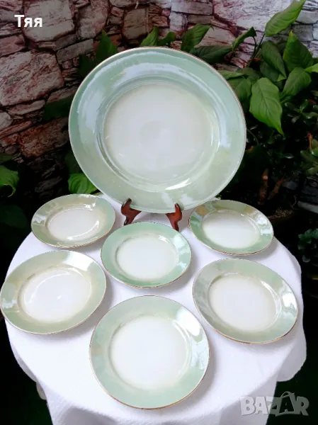 Седефен сервиз за торта на Китка , снимка 1