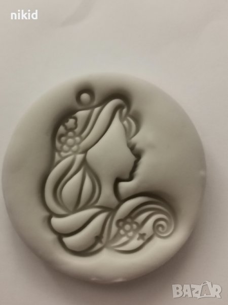 принцеса контур силиконов молд форма висулка колие бижу смола фондан декор, снимка 1
