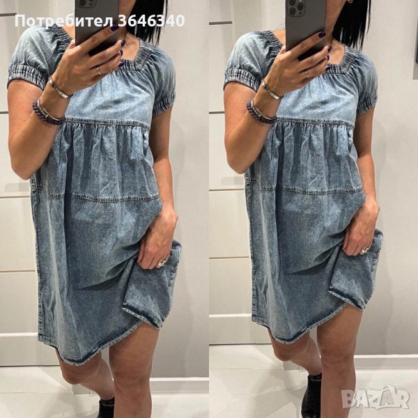 29лв дамска рокля дънкова размер с м л , снимка 1