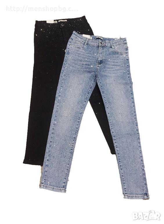 Дамски дънки с камъни от S  до  2XL, снимка 1