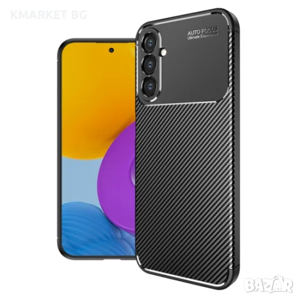 Samsung Galaxy A54 5G Удароустойчив Carbon Fiber Калъф и Протектор, снимка 1