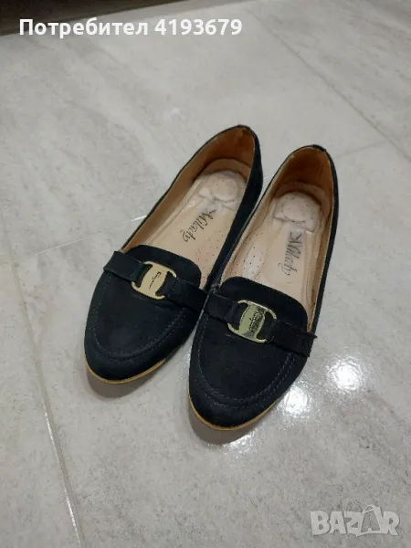 Пролетни обувки естествен велур 39 номер , снимка 1