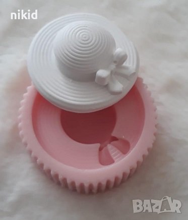 3D шапка капела силиконов молд форма фондан шоколад гипс, снимка 1