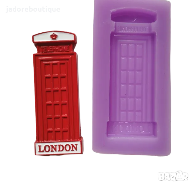 Силиконов молд Телефонна кабина Лондон, снимка 1
