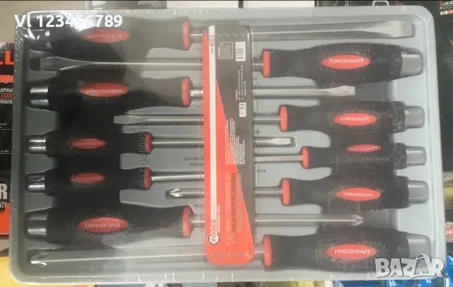 Комплект 10 бр ударни отвертки Rock FORCE Тайван, снимка 1