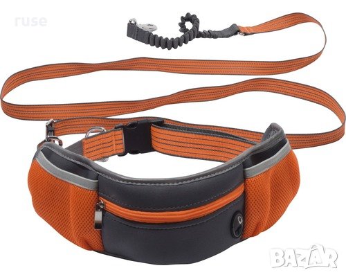 НОВ! Чанта за кръст с повод за куче до 40кг HandsFree колан с повод, снимка 1