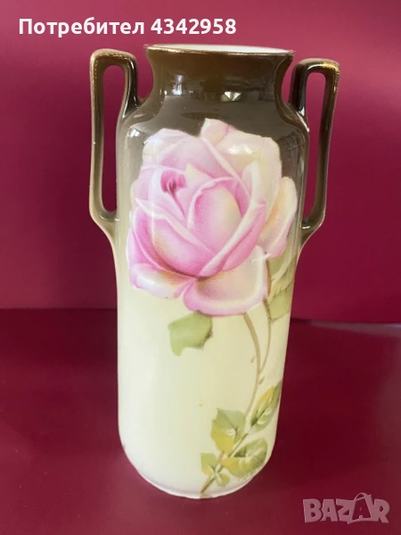 Прусия. Рейнгольд Шлегельмильх.1900-1914г.Порцеланова ваза., снимка 1