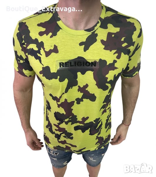 Мъжка тениска Religion Yellow Camou !!!, снимка 1