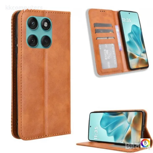 Motorola Edge 60 Fusion Retro-skin Magnetic Кожен Калъф и Протектор, снимка 1