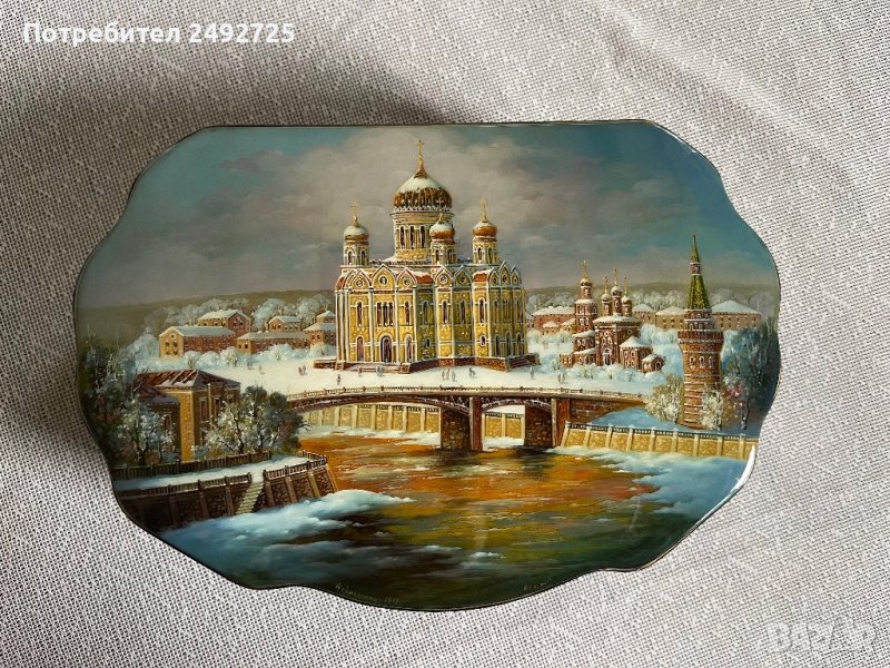 Руска Кутия за бижу или друго, ръчно рисувана, ново, за подарък, снимка 1
