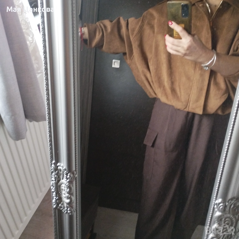 Кафяво яке велур , снимка 1