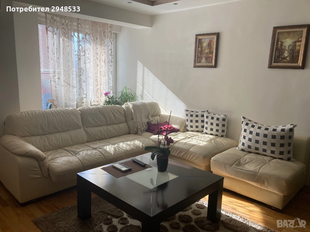 Продавам холна гарнитура естествена кожа, снимка 1