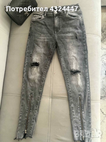 Дамски еластични дънки, размер М