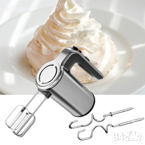 Миксер Voltz Premium , 500W, 5 скорости, Турбо, Аксесоари, Инокс, 2 ГОДИНИ ГАРАНЦИЯ, снимка 3 - Миксери - 52870919