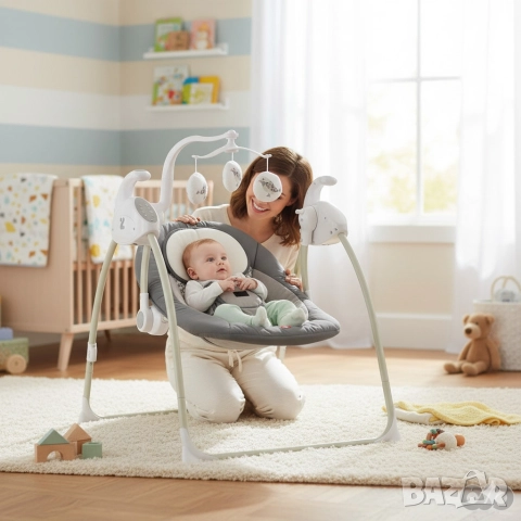 Електрическа люлка за бебе Zizito Hana , снимка 4 - Детски люлки - 52719137